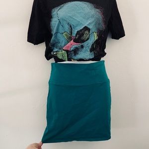 High waisted mini skirt